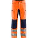 Blaklader High Vis broek met stretch - High Vis Oranje/Marineblauw - C52