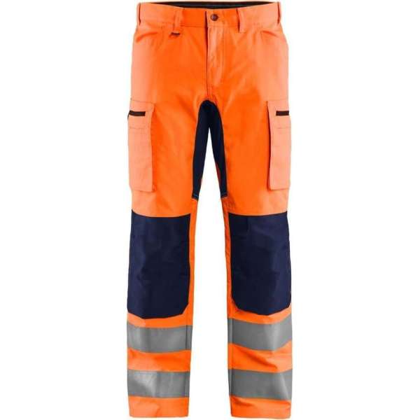 Blaklader High Vis broek met stretch - High Vis Oranje/Marineblauw - C52 Blaklader High Vis broek met stretch - High Vis Oranje/Marineblauw - C52