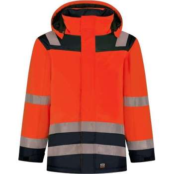 Tricorp Parka High Vis Bicolor 403020 - Mannen - Rood/Ink - M