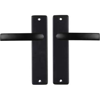 Starx Deurklink Zwart – Deurbeslag – Deurkruk met Schild – Blind - Deurklink Blok – 43 x 180 x Ø 18 mm