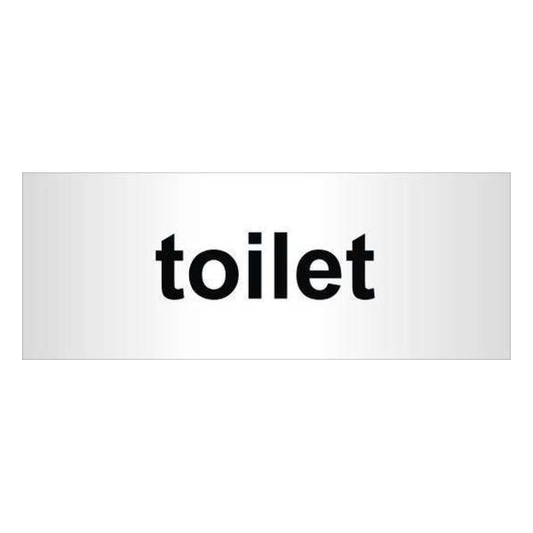 Aluminium deurbordje bedrukt met tekst toilet - 130 mm x 50 mm x 0,5 mm - Deur tekstbordje toilet - Promessa-Design. Aluminium deurbordje bedrukt met tekst toilet - 130 mm x 50 mm x 0,5 mm - Deur tekstbordje toilet - Promessa-Design.