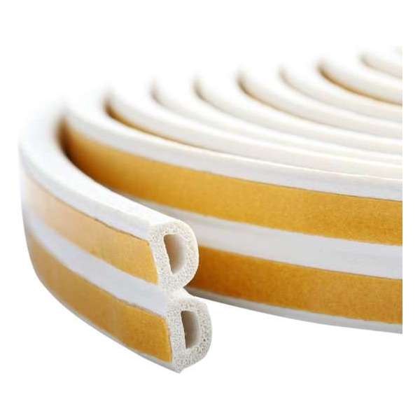 Simple Fix Tochtstrip - 5M x 9MM - Tochtstrips voor deuren - Tochtstopper - Tochtband - Tochtrol - Zelfklevend - D-profiel - Wit Simple Fix Tochtstrip - 5M x 9MM - Tochtstrips voor deuren - Tochtstopper - Tochtband - Tochtrol - Zelfklevend - D-profiel - Wit