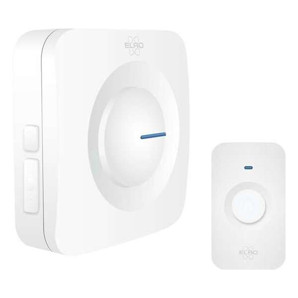 ELRO DB3000 Draadloze Deurbel Set – met Ontvanger op batterij - Wit ELRO DB3000 Draadloze Deurbel Set – met Ontvanger op batterij - Wit