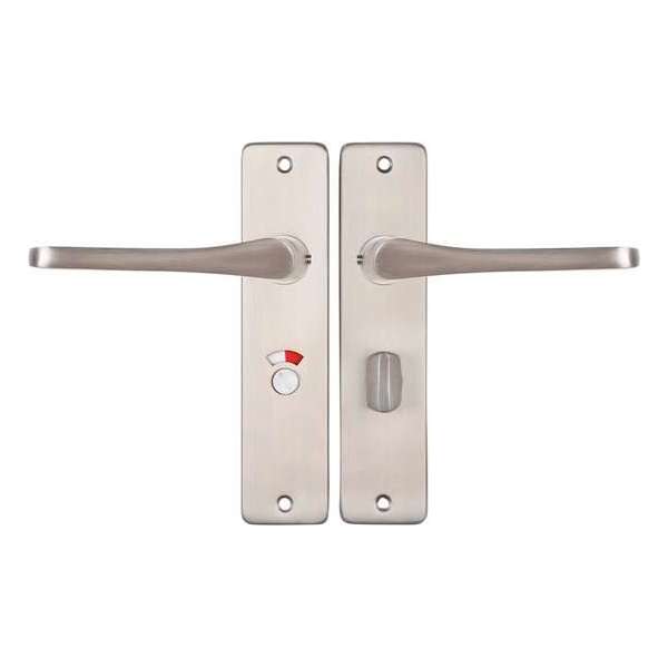 Starx Deurklink RVS – Deurbeslag – Deurschild met Toiletsluiting (WC57–5) – Deurklink Vlinder Starx Deurklink RVS – Deurbeslag – Deurschild met Toiletsluiting (WC57–5) – Deurklink Vlinder