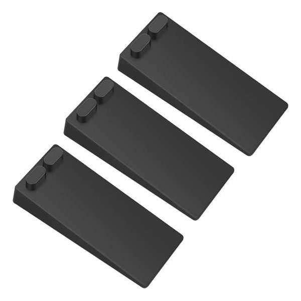 Monno® Deurstopper - Stapelbaar - Deurbuffer - Deurvastzetter - Deurwig - voor Binnen - 3 Stuks - Rubber - Zwart Monno® Deurstopper - Stapelbaar - Deurbuffer - Deurvastzetter - Deurwig - voor Binnen - 3 Stuks - Rubber - Zwart