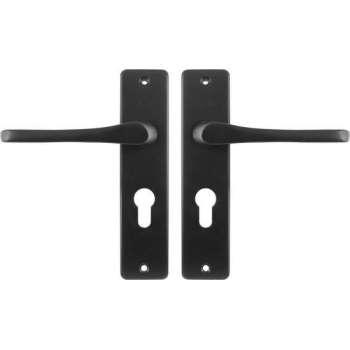 Starx Deurklink Zwart – Deurbeslag – Deurschild voor Profielcilinder (PC55) – Deurklink Vlinder