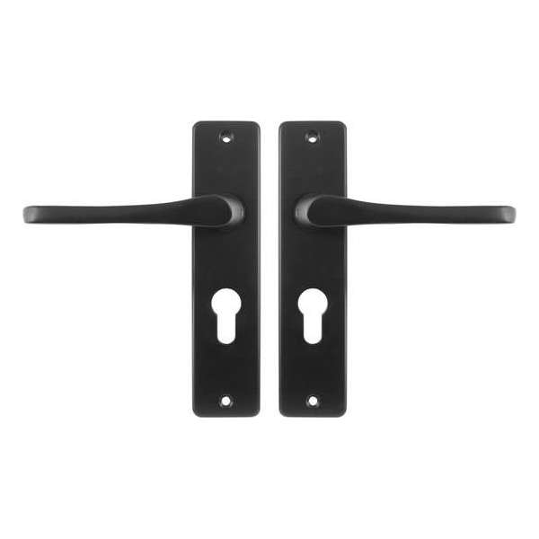 Starx Deurklink Zwart – Deurbeslag – Deurschild voor Profielcilinder (PC55) – Deurklink Vlinder Starx Deurklink Zwart – Deurbeslag – Deurschild voor Profielcilinder (PC55) – Deurklink Vlinder