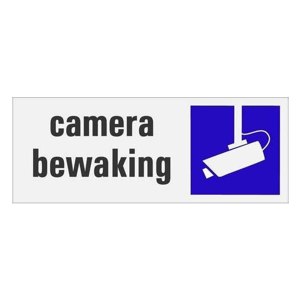 Camera bewaking bordje | bord camera bewaking als sticker | Aluminium | Zelfklevend 130x50x0,5 mm let op camera toezicht Camera bewaking bordje | bord camera bewaking als sticker | Aluminium | Zelfklevend 130x50x0,5 mm let op camera toezicht