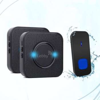Draadloze Deurbel met 2 Ontvangers - Plug & Play - IP55 Waterdicht - 5 Volumes - 55 Melodieën