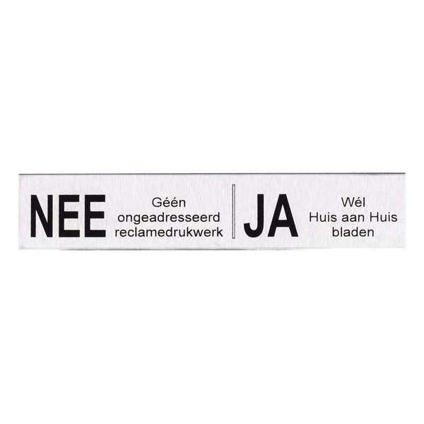 RVS Nee Ja brievenbus sticker GRATIS VERZENDING I Ja-Nee sticker Geen reclame gemaakt van RVS "Ja Nee" bordje als sticker RVS Nee Ja brievenbus sticker GRATIS VERZENDING I Ja-Nee sticker Geen reclame gemaakt van RVS "Ja Nee" bordje als sticker