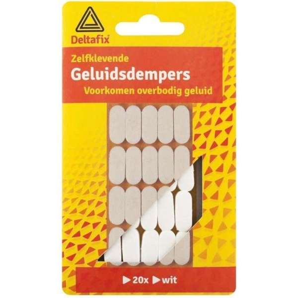 Deltafix Zelfklevende geluidsdempers 20x wit (voorkomen overbodig geluid) Deltafix Zelfklevende geluidsdempers 20x wit (voorkomen overbodig geluid)