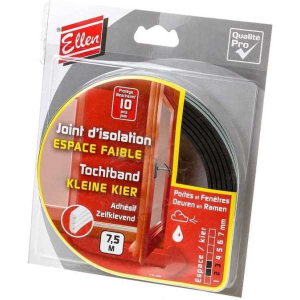 Ellen tochtband kleine kier 7,5 m zwart Ellen tochtband kleine kier 7,5 m zwart