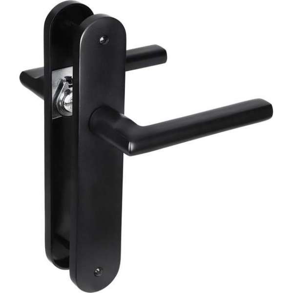 Impresso Redhill Deurklink Zwart – Deurbeslag – Ovaal – Deurschild met Schroef Impresso Redhill Deurklink Zwart – Deurbeslag – Ovaal – Deurschild met Schroef