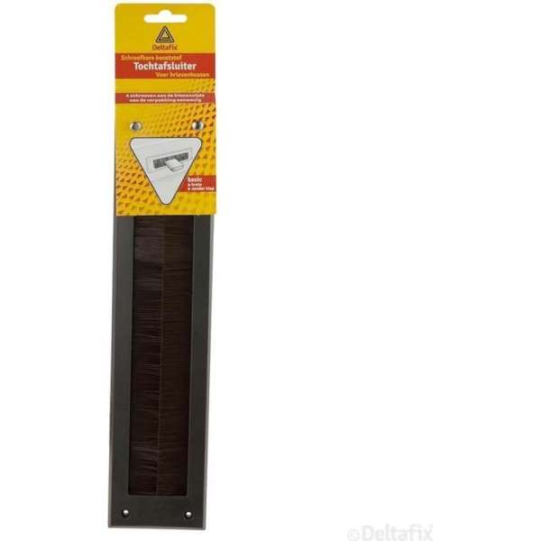 Deltafix Brievenbus borsteltochtplaat voor briefplaat bruin Deltafix Brievenbus borsteltochtplaat voor briefplaat bruin