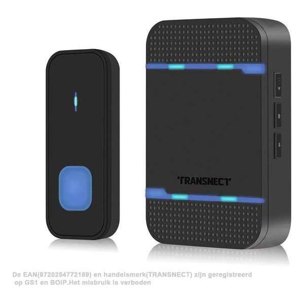 Draadloos Deurbel met 1 Ontvanger - Plug & Play - 5 Volume/55 Melodie - IP55 Waterdicht - Batterij van 2 Jaar Inclusief Draadloos Deurbel met 1 Ontvanger - Plug & Play - 5 Volume/55 Melodie - IP55 Waterdicht - Batterij van 2 Jaar Inclusief