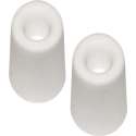 2x Deurbuffer / deurstopper wit rubber 75 x 40 mm - deurstop
