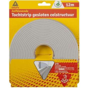 Zelfklevende tochtstrip gesloten celstructuur 12mtr