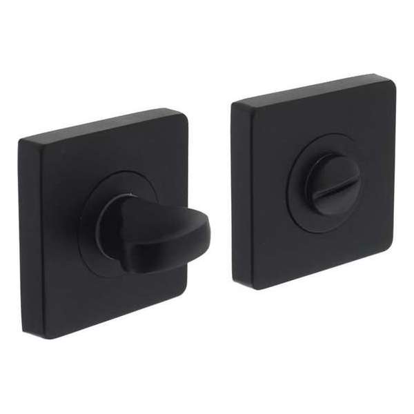 Intersteel Rozet toilet-/badkamersluiting vierkant mat zwart Intersteel Rozet toilet-/badkamersluiting vierkant mat zwart