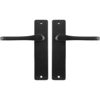 Starx Deurklink Zwart – Deurbeslag – Deurkruk met Schild – Deurklink Vlinder - 43 x 180 mm – Ø 18 mm