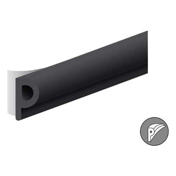 Tochtband p-profiel - Zwart - 8x5mm - 7.5m Zwart Tochtband p-profiel - Zwart - 8x5mm - 7.5m Zwart