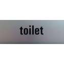 Aluminium deurbordje tekst: toilet Zelfklevend | 130x50x0,5 mm | deur bordje bordje wc toilet