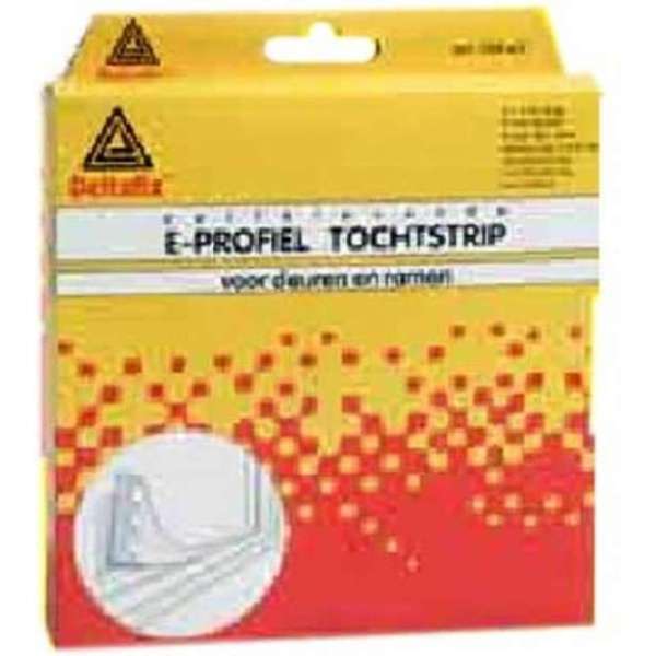 Tochtstrip E-Profiel Wit 6M Tochtstrip E-Profiel Wit 6M