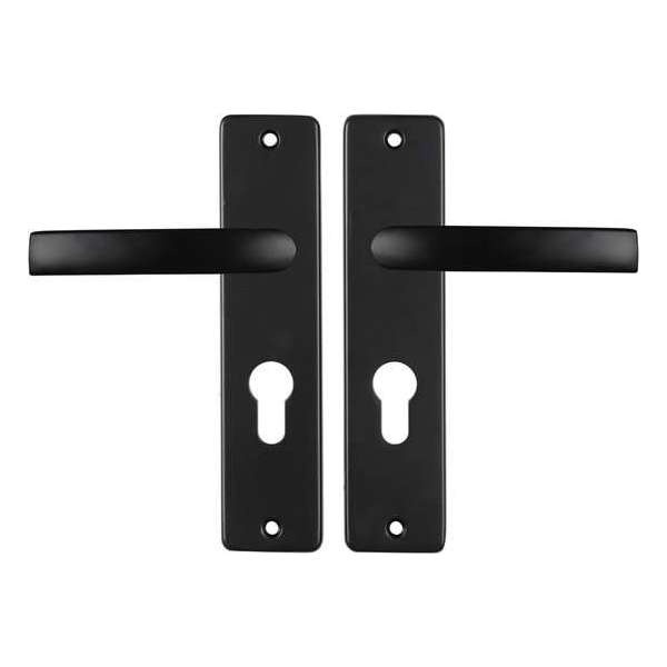 Starx Deurklink Zwart – Deurbeslag – Deurschild voor Profielcilinder (PC55) – Deurklink Blok Starx Deurklink Zwart – Deurbeslag – Deurschild voor Profielcilinder (PC55) – Deurklink Blok