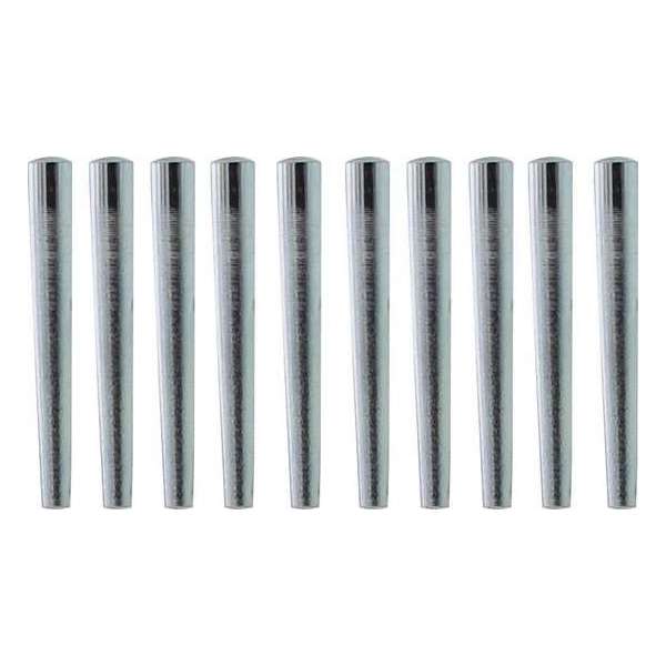 Intersteel 10 conische krukstift-pennetjes vernikkeld Intersteel 10 conische krukstift-pennetjes vernikkeld