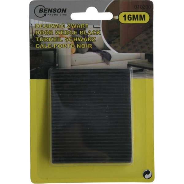 Hofftech Deurstopper / Deurwig Rubber 16 mm. Zwart Hofftech Deurstopper / Deurwig Rubber 16 mm. Zwart
