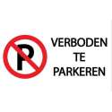 Verboden te parkeren 20x30cm
