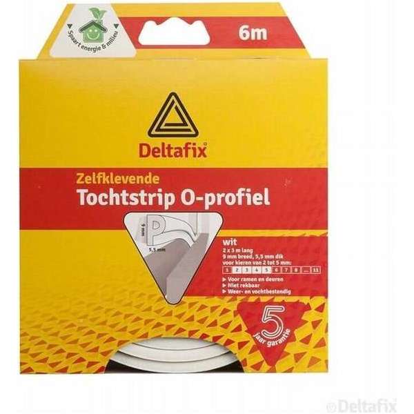 Deltafix o-tochtstrip 147 wit Deltafix o-tochtstrip 147 wit