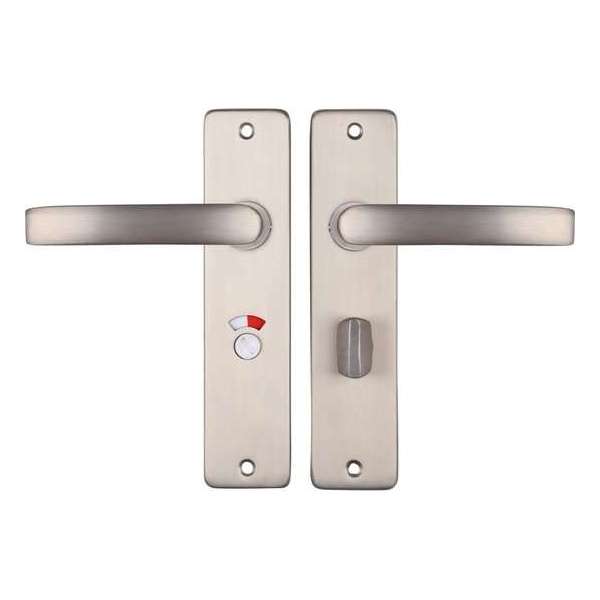 Starx Deurklink RVS – Deurbeslag – Deurschild met Toiletsluiting (WC57–5) – Deurklink Blok Starx Deurklink RVS – Deurbeslag – Deurschild met Toiletsluiting (WC57–5) – Deurklink Blok