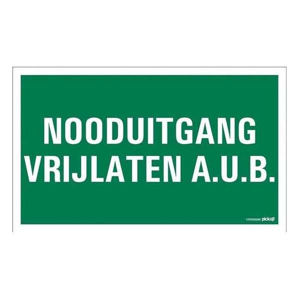 Pickup bord 33x20cm - Nooduitgang vrijlaten a.u.b. Pickup bord 33x20cm - Nooduitgang vrijlaten a.u.b.