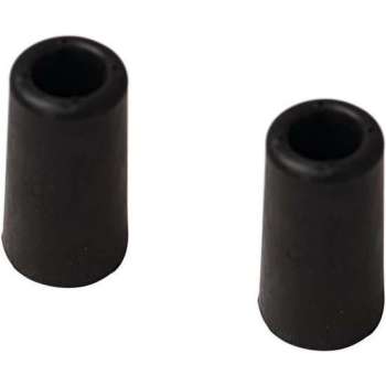 2x stuks deurstopper / deurstoppers rubber zwart - 75 mm lengte - deurbuffers / deurbuffer - stootdoppen