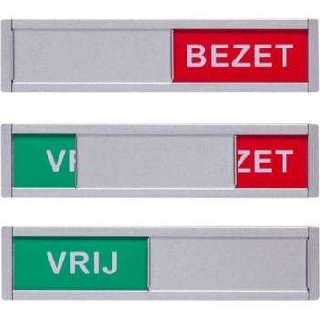 Schuifbordje vrij - 4 mm dikte - Aluminium schuifje - 3M plakstrip