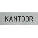 Deurbordje - kantoorbord - bordje - kantoor - rechthoekig met RVS look