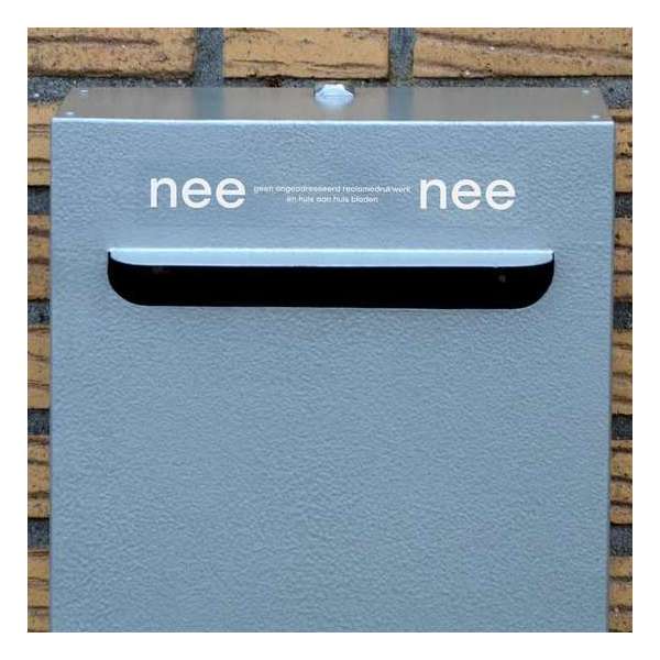 Brievenbussticker - Strak - Nee/Nee - Design Brievenbussticker - Strak - Nee/Nee - Design