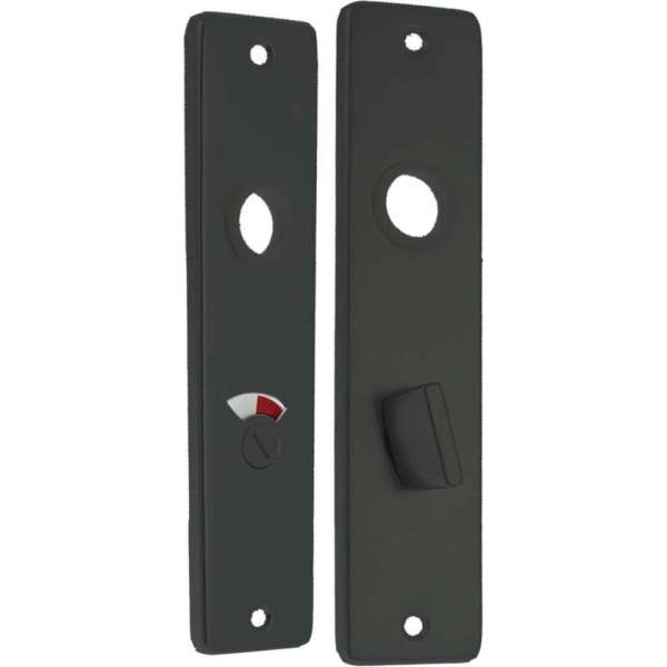 Wc–schild 63–8 – aluminium – zwart Wc–schild 63–8 – aluminium – zwart