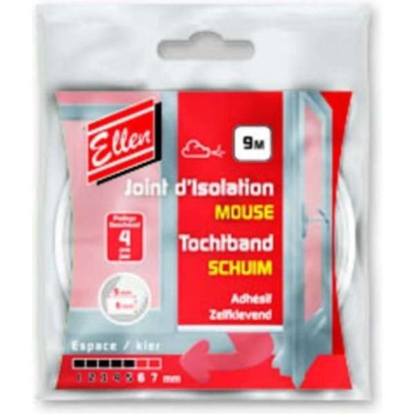 Ellen Tochtband Schuim - 9 x 6 mm Ellen Tochtband Schuim - 9 x 6 mm