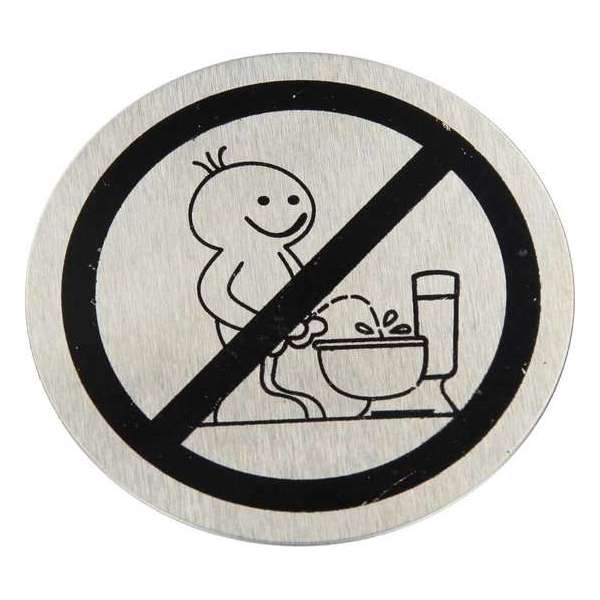 Toilet Deurbordje Verboden Staand te Plassen – 7cm – Wc Bordje – Pictogram Toilet Deurbordje Verboden Staand te Plassen – 7cm – Wc Bordje – Pictogram