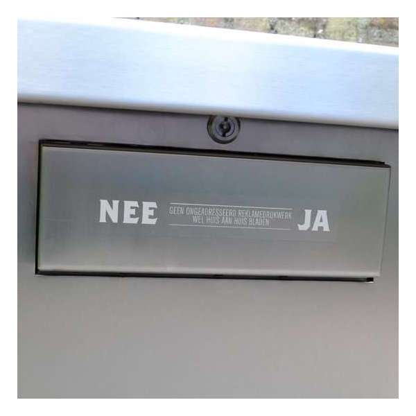 Brievenbussticker - Streng - Nee/Ja - Design Brievenbussticker - Streng - Nee/Ja - Design