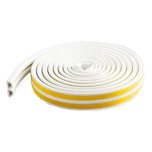 Tochtstrip 2 x 3 meter ( 6 METER ) met zelfklevende strip - wit Tochtstrip 2 x 3 meter ( 6 METER ) met zelfklevende strip - wit