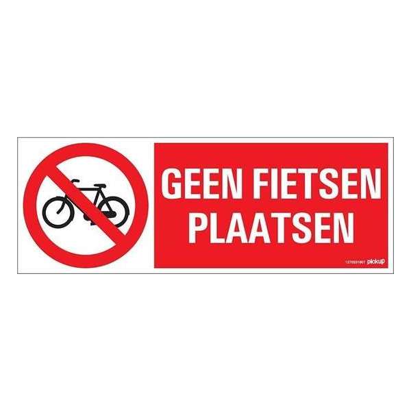Pickup bord 33x12 cm - Geen fietsen plaatsen Pickup bord 33x12 cm - Geen fietsen plaatsen