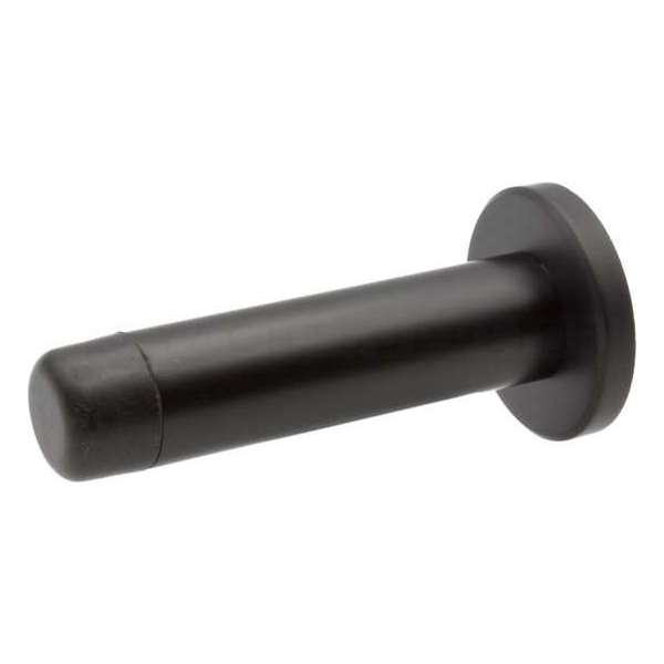 Deurstopper zwart - 70mm - Wandbevestiging Deurstopper zwart - 70mm - Wandbevestiging