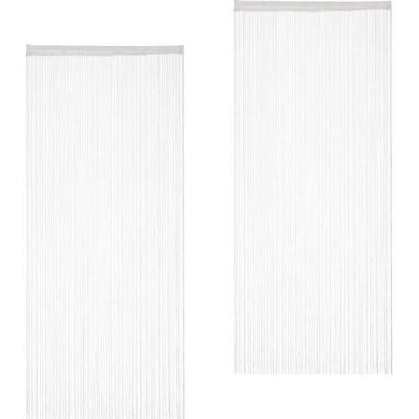 Relaxdays draadgordijn wit - deurgordijn - 250 cm - gordijn van draad - roomdivider Relaxdays draadgordijn wit - deurgordijn - 250 cm - gordijn van draad - roomdivider