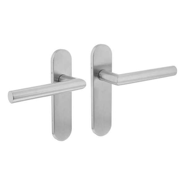 Intersteel deurkruk met schild - Basic Hoek 90° - blind - RVS geborsteld Intersteel deurkruk met schild - Basic Hoek 90° - blind - RVS geborsteld