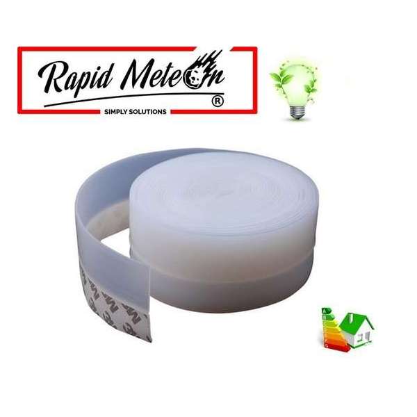 Tochtstrip / Tochtwering / Tochtstopper - 5 meter - Voor deuren en ramen - zelfklevend - Energie besparen - Rapid Meteor® Tochtstrip / Tochtwering / Tochtstopper - 5 meter - Voor deuren en ramen - zelfklevend - Energie besparen - Rapid Meteor®