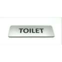 Deurbordje - WC bord - WC - Toiletbord - Bordje - RVS Look - 150 mm x 50 mm x 1,6 mm - 5 jaar garantie