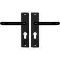 Starx Deurklink Zwart – Deurbeslag – Deurschild voor Profielcilinder (PC55) – Deurklink Coupe