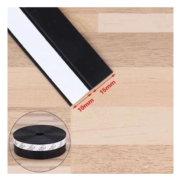 Tochtstrip - Tochtband - Anti-rookstrip - Zelfklevend - Deur - Raam - Verwijderbaar - Wind - Zwart - 25mm x 1m Tochtstrip - Tochtband - Anti-rookstrip - Zelfklevend - Deur - Raam - Verwijderbaar - Wind - Zwart - 25mm x 1m